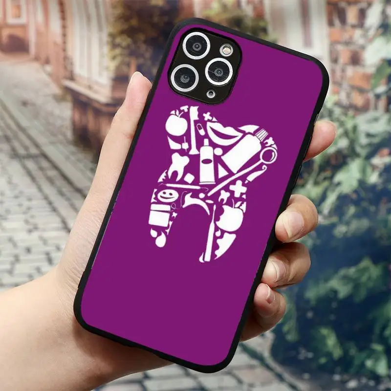 

Cute Cartoon Dentist Tooth Phone Case for iPhone 11 12 mini pro XS MAX 8 7 6 6S Plus X 5S SE 2020 XR