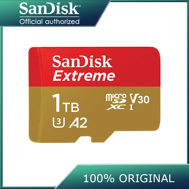 Карта Micro SD SanDisk A2 U3 V30 1 ТБ 512 ГБ 400 256 32 64 128 TF карта microSDHC/microSDXC|Карты памяти| |