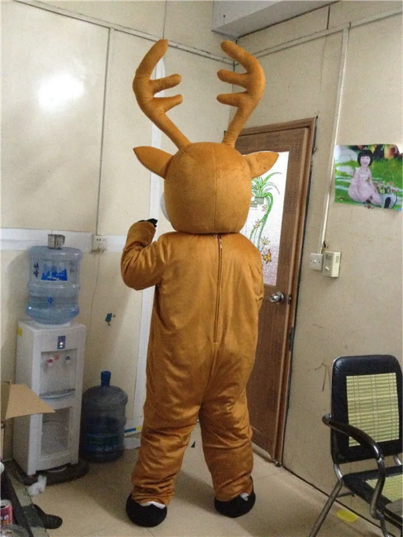 

Christmas Mascot Brown Reindeer Cosplay Suit Carnival Fancy Costume Suitable for Christmas Adult Street Stage Performance