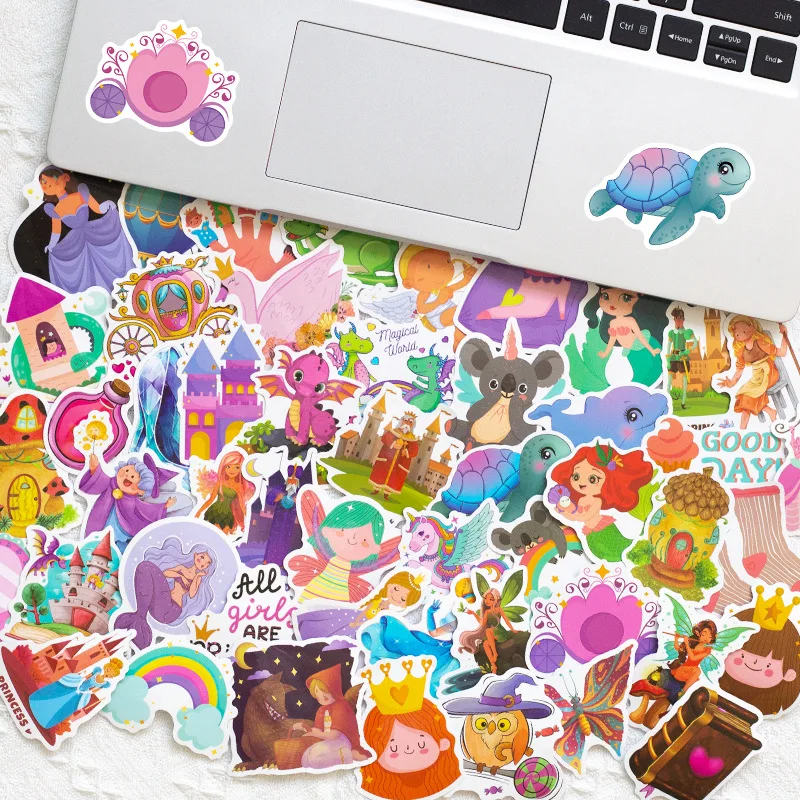 

10/30/50PCS Cartoon Beautiful Princess Girl Cute Sticker For Pegatinas Skateboard Decal Luggage Graffiti Stickers Kids Toy F5