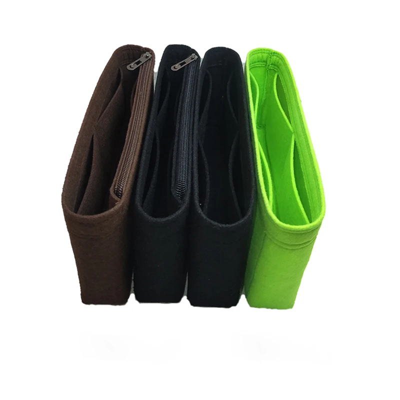 Bolsa de fieltro con solapa para guardar cosm&eacute;ticos CF 19, organizador de almacenamiento interior, estable, minimalista, de bolsillo, art&iacute;culos de aseo-1
