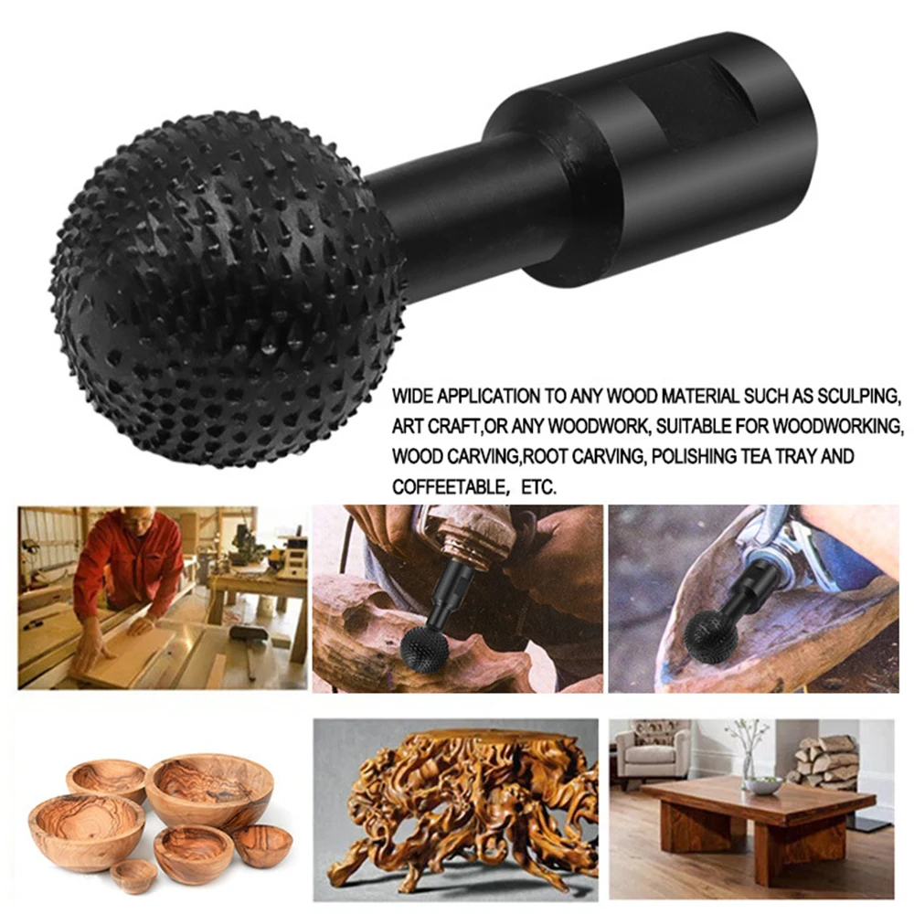 

Spherical Rotary Burr Wood Carving Polishing Engraving Drilling Bits Grinding Head For Woodworking Angle Grinder Hand Tools