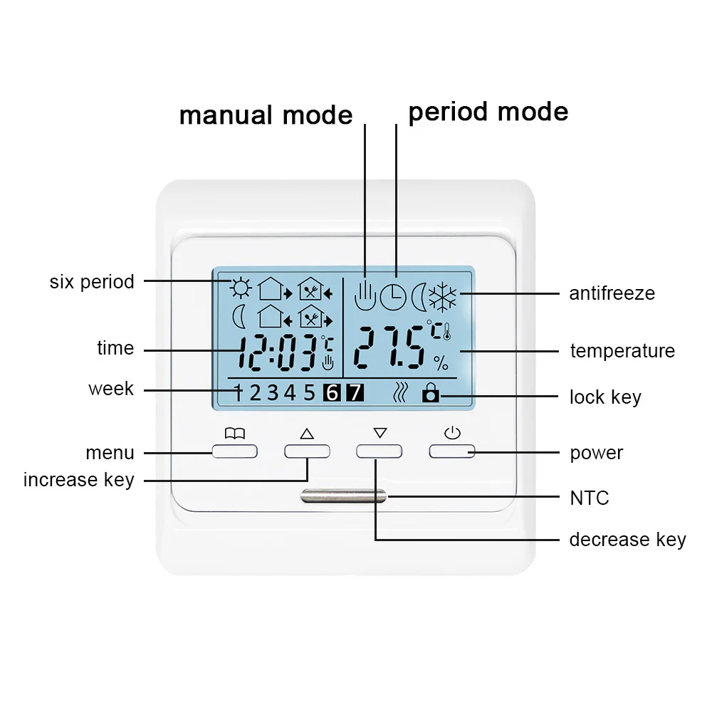 temperatura controlador 16a 230v ar machanical termostato quarto quente universal