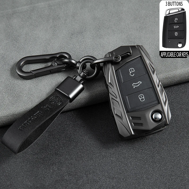 

Car Key Case Cover For Volkswagen VW Polo Golf 4 5 6 7 Golf 8 T5 Skoda Octavia A5 A7 Leon Ibiza mk3 mk4 mk8 Accessories