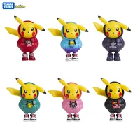 6 styles pokemon pikachu fashion trend anime figure pikachu standing model dolls kids christmas toy gifts
