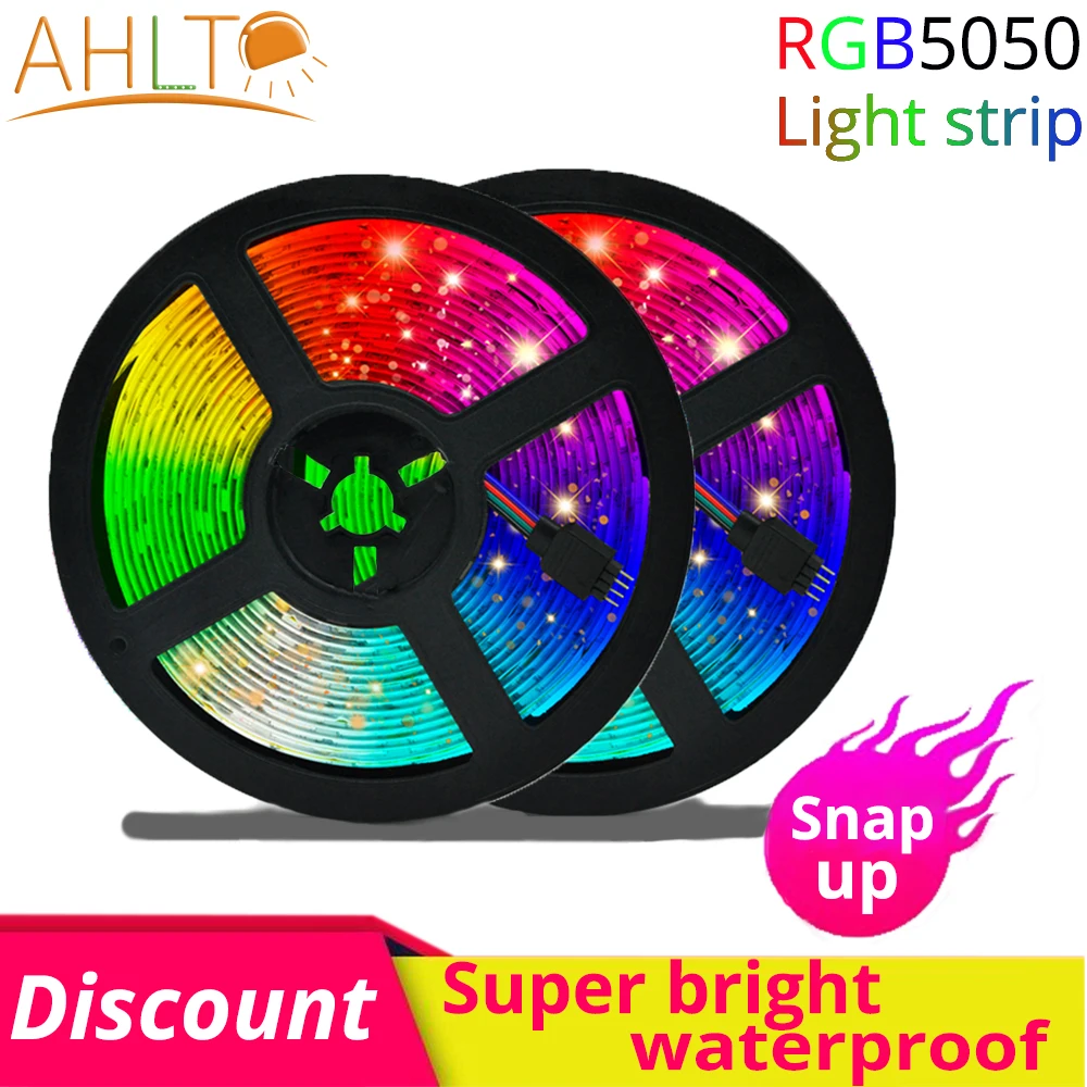 

5M 5050 SMD 12V Power Saving Waterproof Flexible Lamp Tape RGB LED Light Building Outline Home KTV Holiday Party Lights Strip
