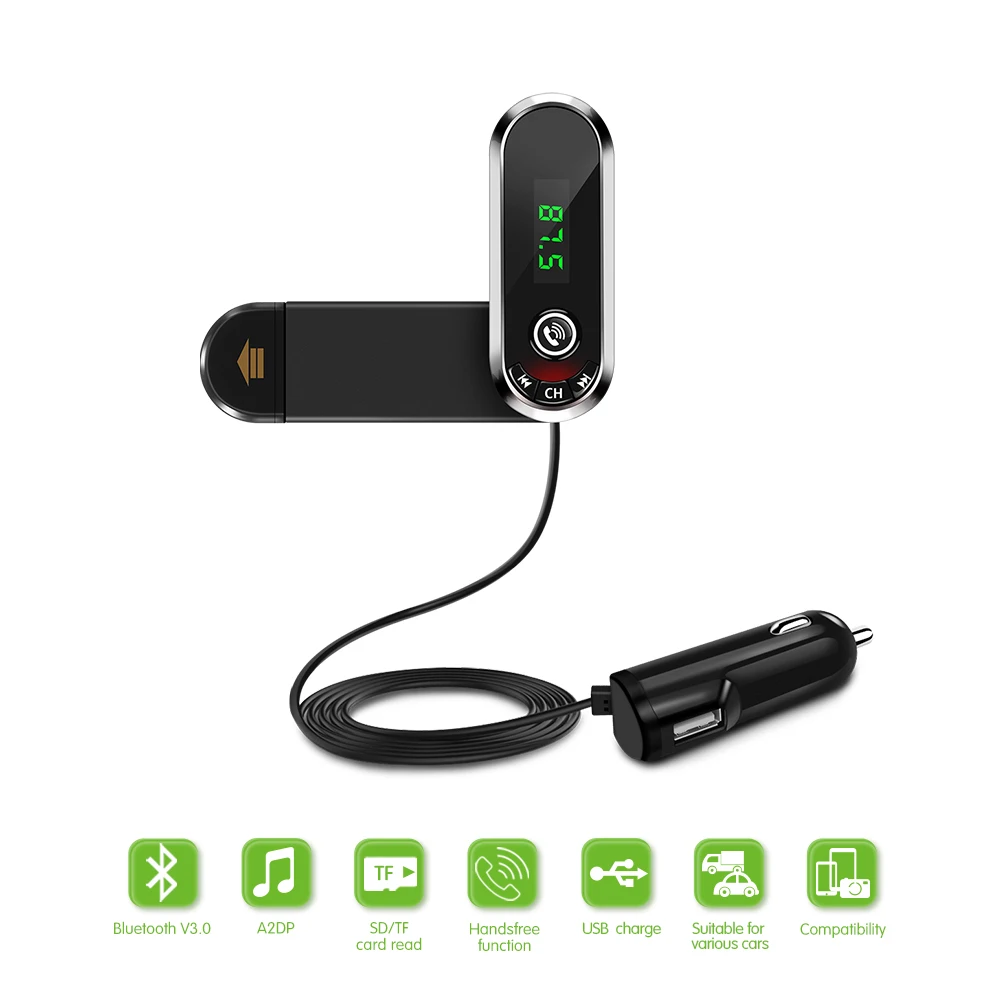 Многофункциональное зарядное устройство для телефона быстрое USB FM-передатчик