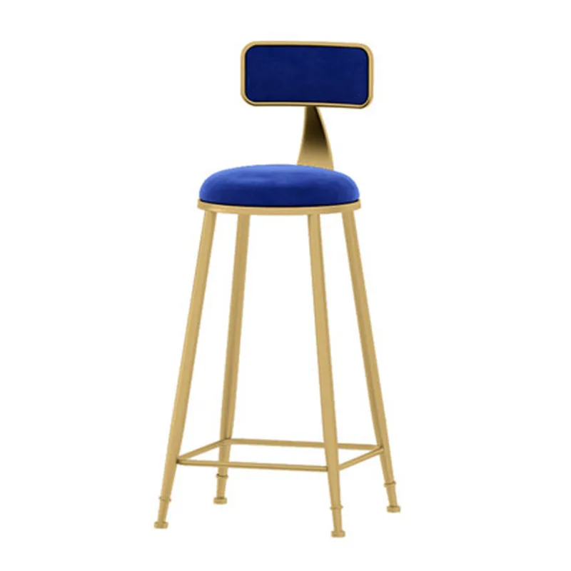 Royal Blue Скандинавские барные стулья Ins стиль модные креативные высокие скамейки современный стул в стиле минимализм для семьи бизнес Бар Кафе Отель Ночной клуб - Цвет: Royal Blue