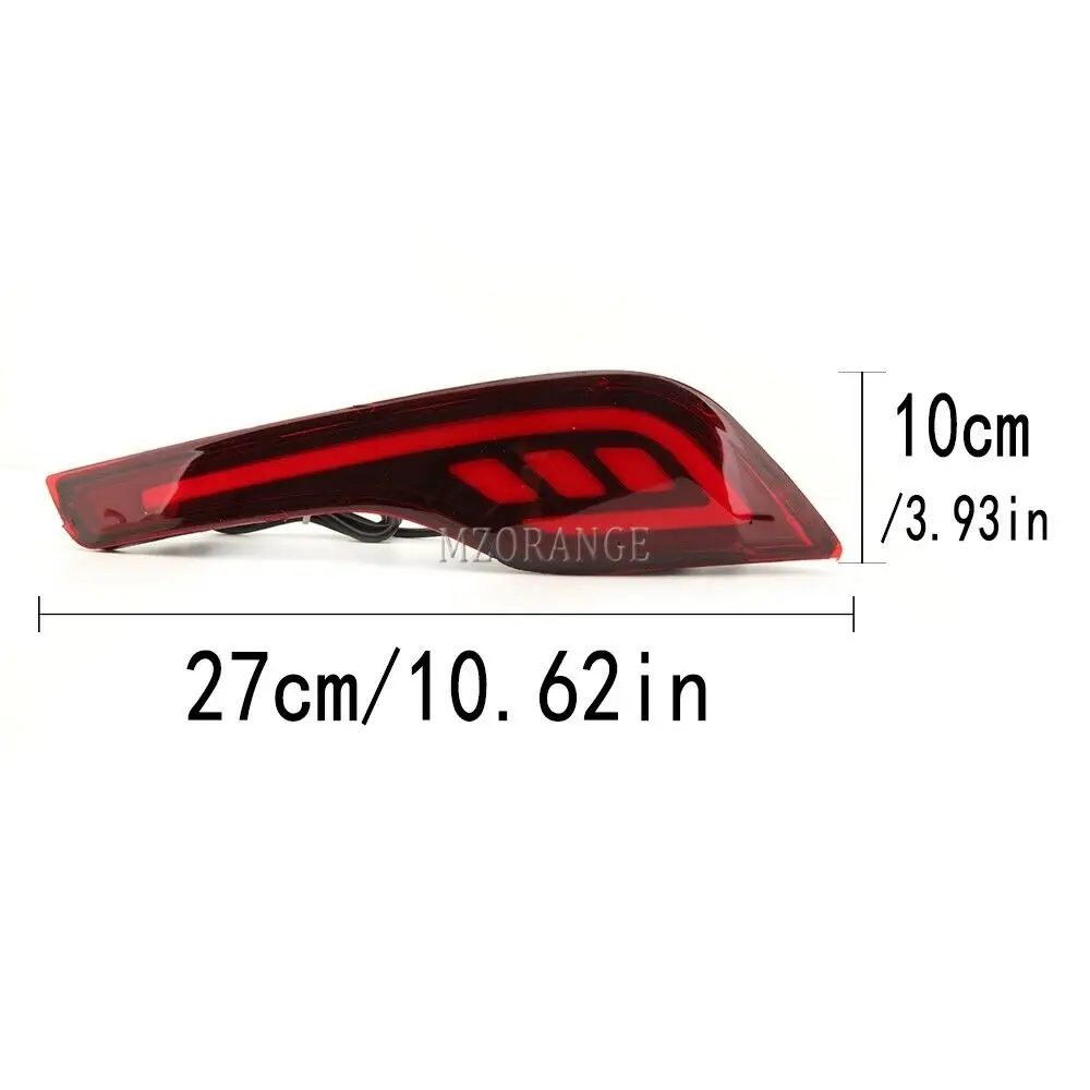 

2X LED For Honda CRV CR-V 2017 2018 2019 Rear Bumper Reflector Brake Light Lamp