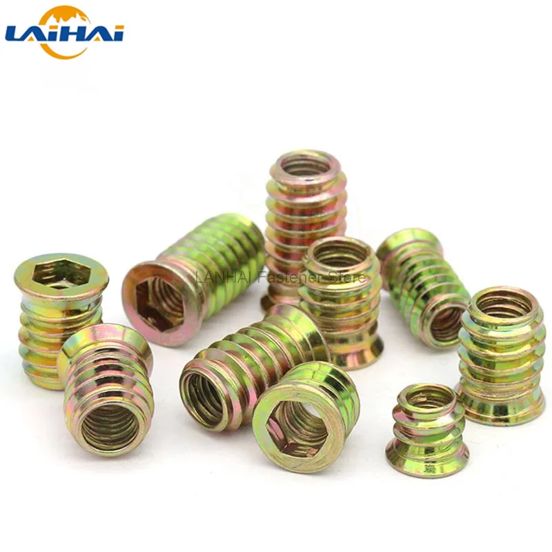 10 шт. шестигранная Встраиваемая гайка для деревянной мебели | Строительство и