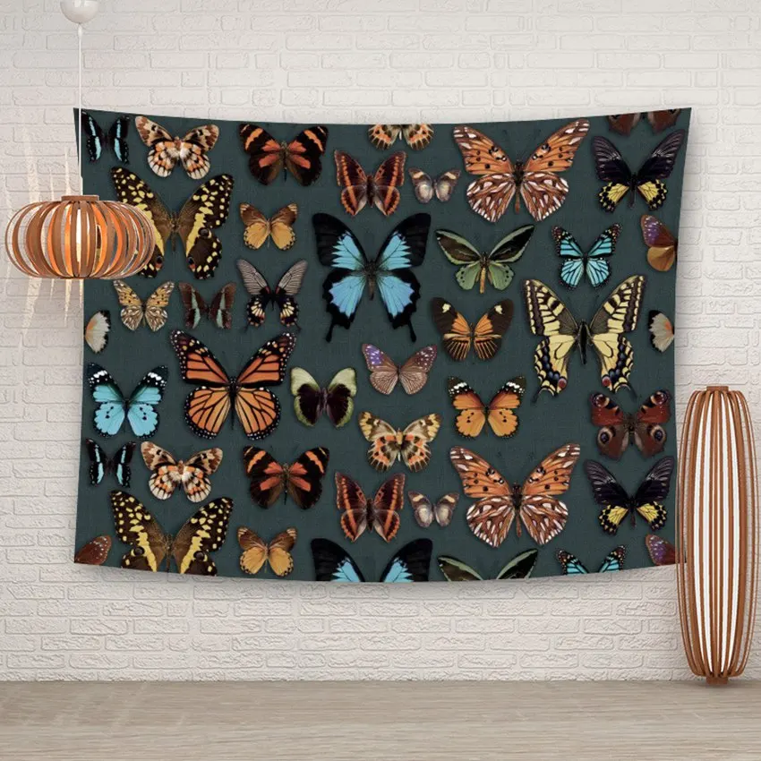 

Красочный женский психоделический коврик для кемпинга, настенный богемный полиэфирный покрывало, украшение для спальни, гобелены большого...