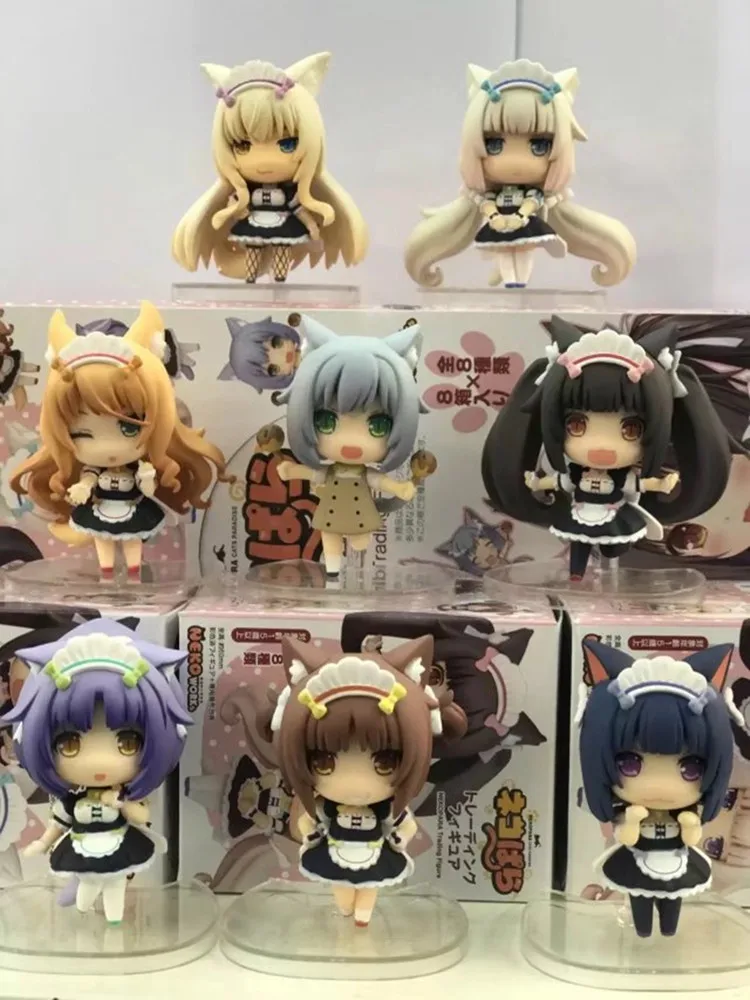 8 шт./компл. Q Posket Nekopara Chocola ваниль ПВХ фигура аниме японские модели игрушки