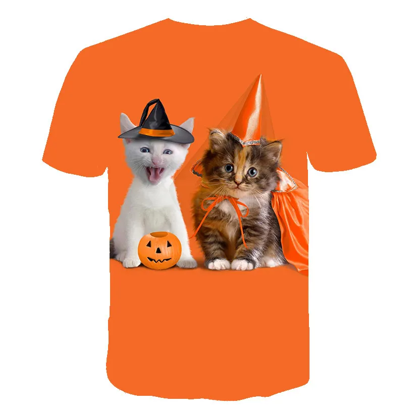

Halloween t-shirt Kids For Boys Funny Ghost Smiley Cartoon t shirt Children's Clothing O-Neck Tops Casual Summer Short Sleeve