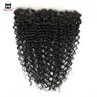 RucyCat 13x4 кружевной фронтальный 100% человеческие волосы глубокая волна фронтальная средняя коричневая швейцарская кружева бразильские волосы высшего качества