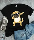 Футболка с изображением мопса рубашка с Мопсом, забавная, с рисунком мопса, летняя повседневная хлопковая Футболка с изображением собаки подарки для любителей собак