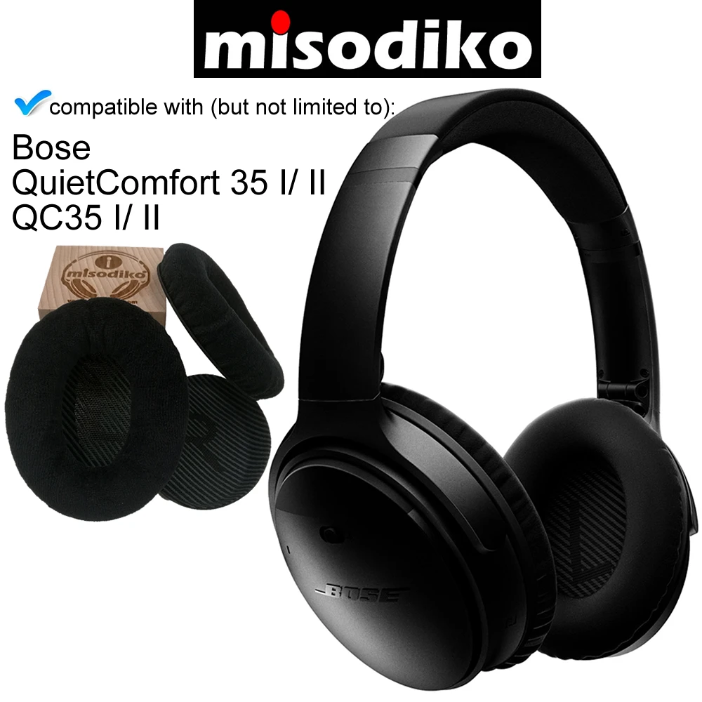 Замена misodiko амбушюры подушки для Bose Тихий комфорт 35(QC35) и quietкомфорт 35 II(QC35 II) вкладыши для наушников чашки