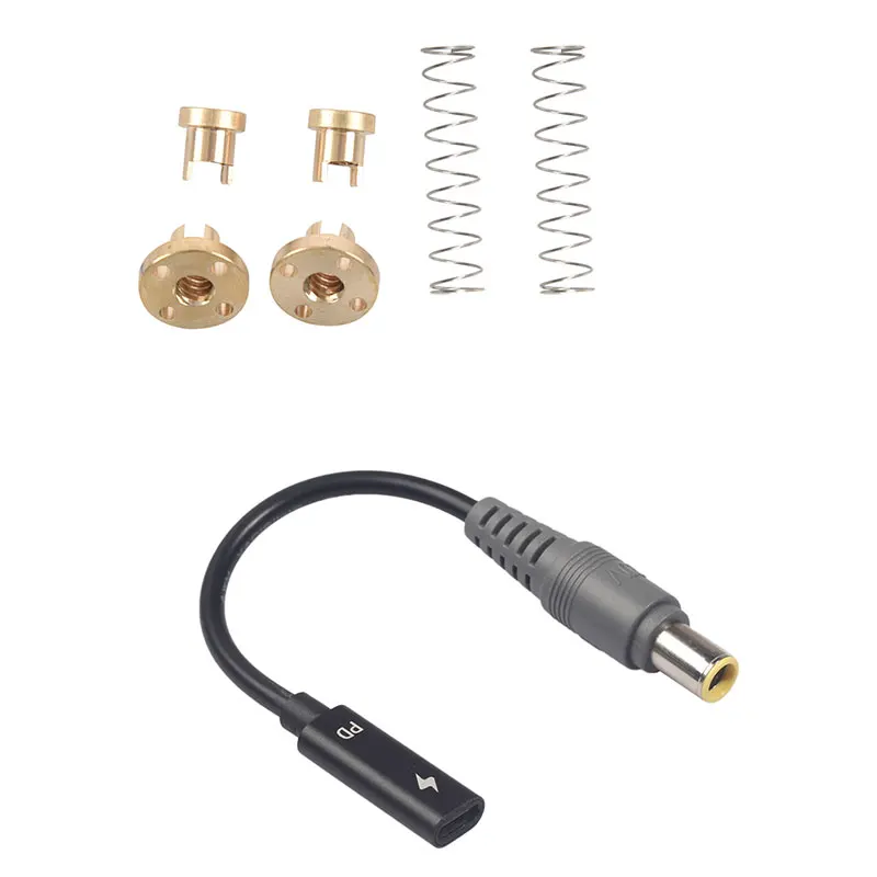 2x T8 анти люфт пружинная гайка и 1x USB Type C женский PD зарядный кабель шнур для Lenovo