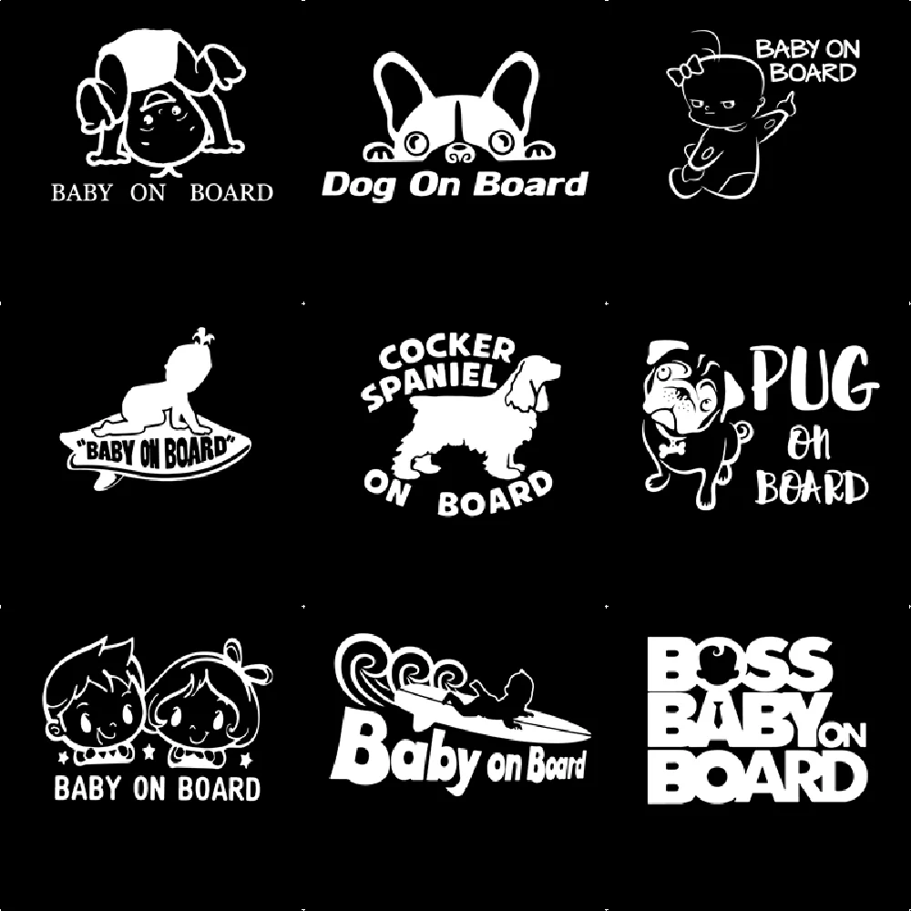 Мультяшные наклейки с собакой на борту Автомобильная виниловая оболочка