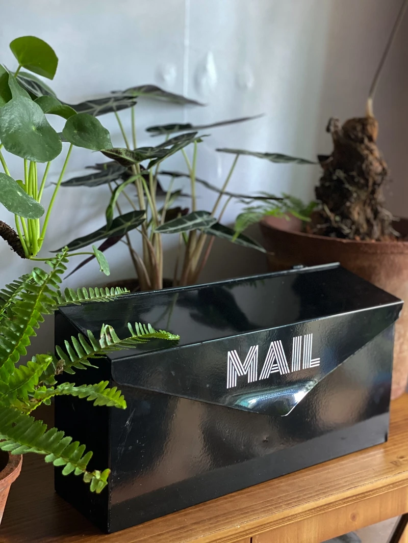 

Black Metal Mailbox without Lock