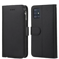 leather zipper wallet a51 a71 case for samsung galaxy a81 a91 a10 a20 e a30 a40 a50 a70 s a90 5g cards holder stand phone cover
