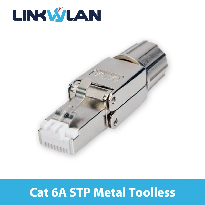 RJ45 8P8C Cat 6A Cat7 полевой разъем полностью экранированный выходной штекер без