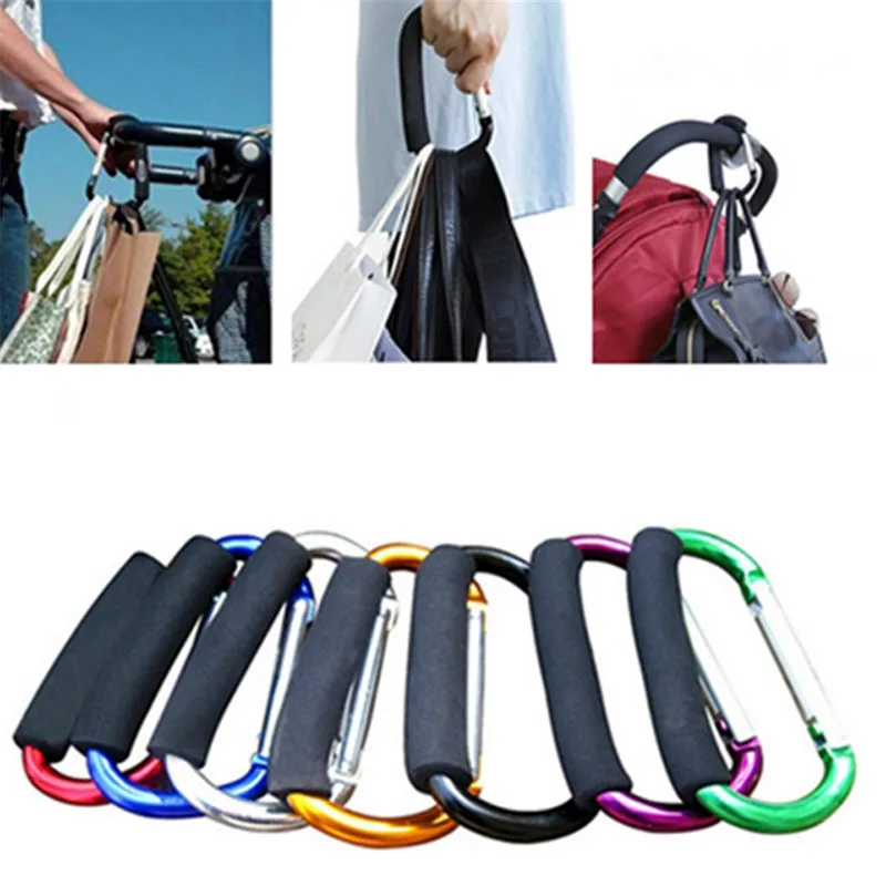 1PC Random Color Baby Stroller Accessories Hook Shopping Hooks Pram Hanger For Baby Car Carriage Bug