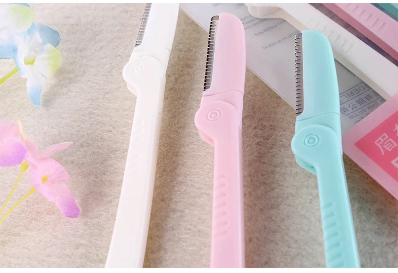 3Pcs/set Portable Eyebrow Trimmer Hair Remover Set Women Painless Razor Trimmers Blades Shaver For Makeup Cosmetic Kit | Красота и