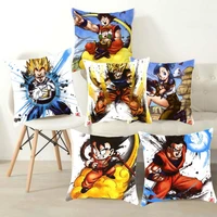 45cm no pillow core japanese anime vegeta son goku printed pillows cover soft cute decorative pillow case gift pillowcase