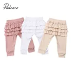 2019, детская одежда, детские брюки с оборками для новорожденных, однотонные леггинсы, брюки для малышей, повседневные школьные длинные брюки, одежда