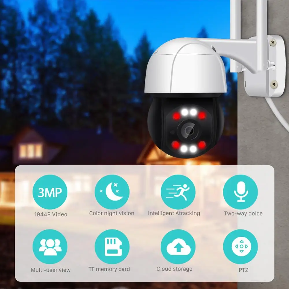 IP-камера BESDER купольная 5 МП PTZ Wi-Fi 4-кратный зум | Безопасность и защита