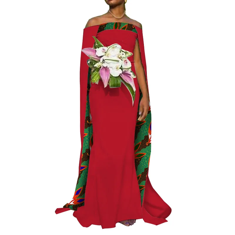 BRW летнее платье африканская одежда макси платья для женщин без бретелек длинное