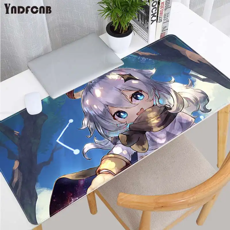 

YNDFCNB Paimon Genshin Impact Anime Cute Gaming Player desk laptop Rubber Mouse Mat Size for mouse pad Keyboard Deak Mat for LOL