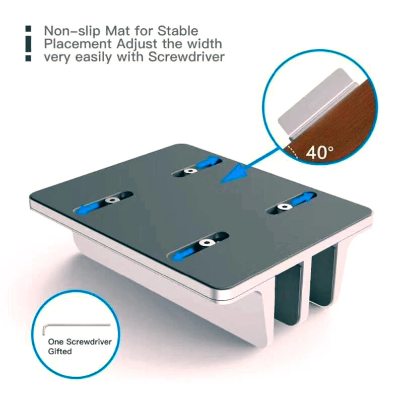 Вертикальная подставка для ноутбука регулируемый металлический держатель