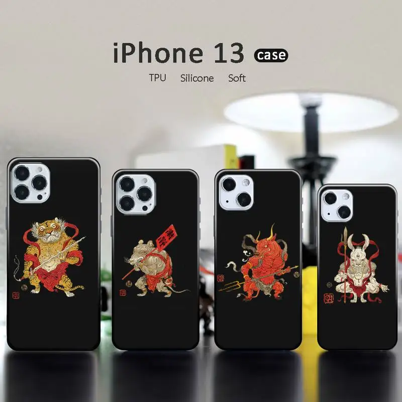 

Chinese twelve beasts Phone Case for iPhone 13 12 11 mini pro XS MAX XR 8 7 6 6S Plus X 5S SE 2020
