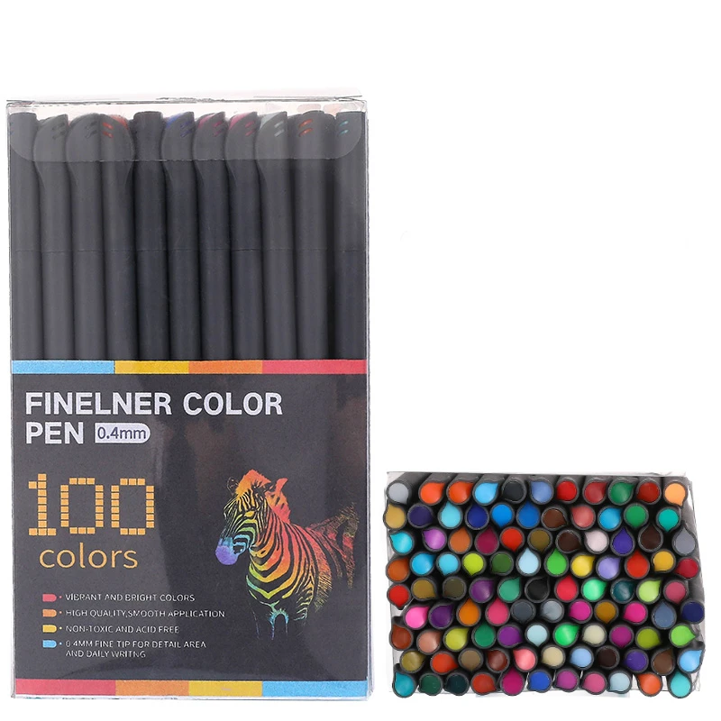 

60/100PCS Colorful Neutral Marker Pen Fineliner Pens For School Office Pen Set Kawaii Ink Pen Art Supplies Cute 04031