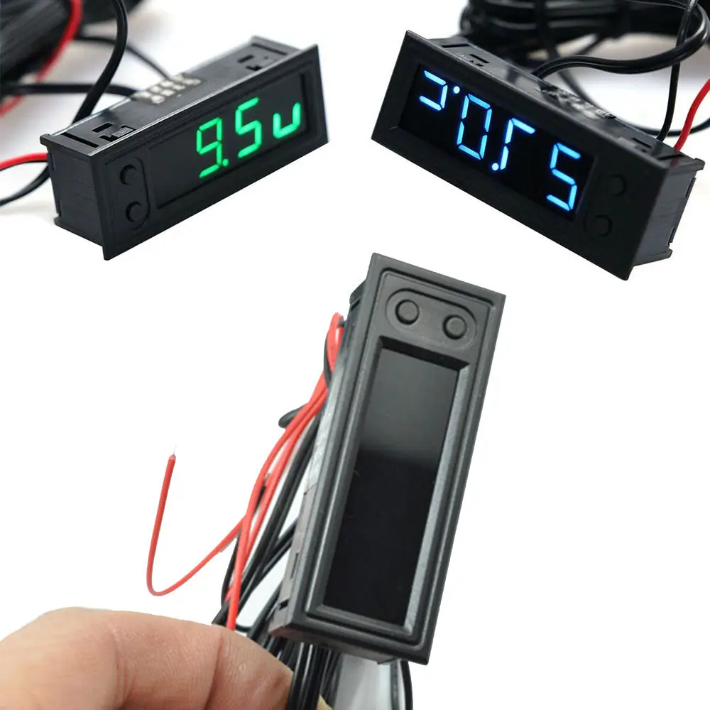 Цифровые светодиодные часы сделай сам время + термометр Вольтметр для автомобиля