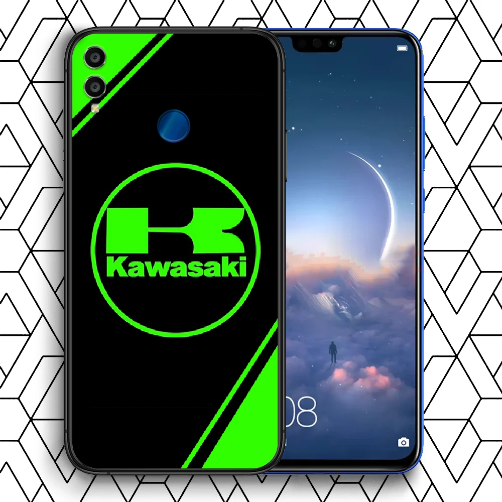 

Kawasaki Ninja Moto Phone Case For Huawei Honor 6A 7A 7C 8 8A 8X 9 9X 10 10i 20 Lite Pro Play Black Hoesjes Silicone Bumper