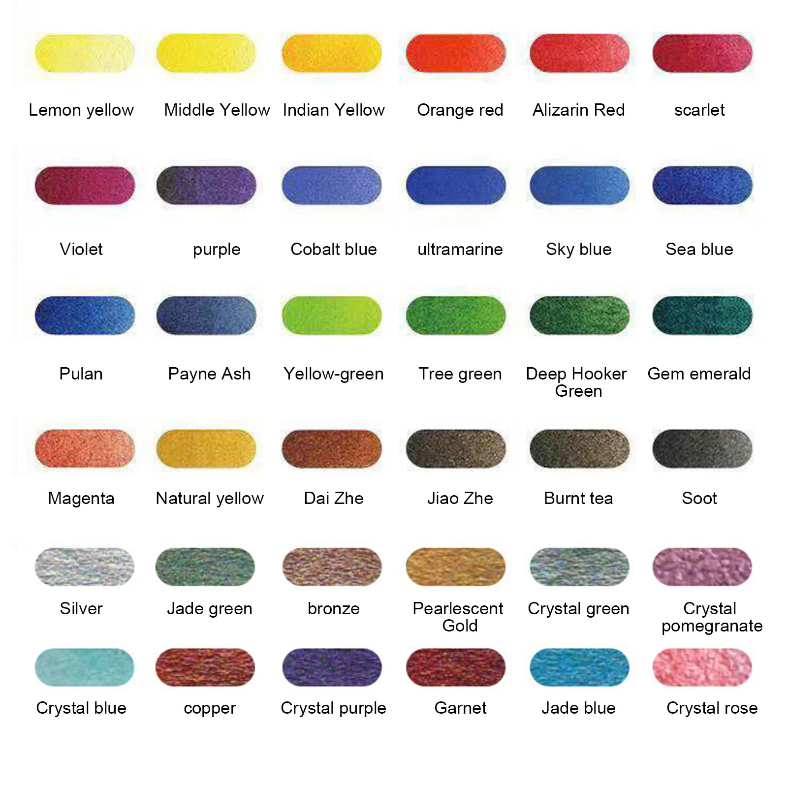 

Metallic Watercolor Painting Set 12/36 Vivid Color in Portable Box Quick Dry Smooth Gift for Artist Students can CSV