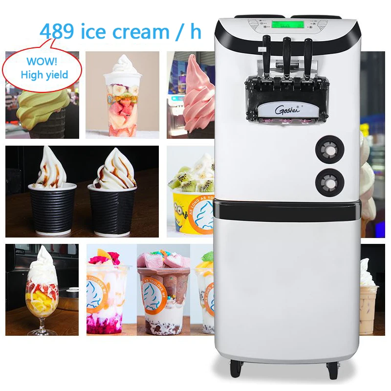 Горячая Распродажа gelato настольная машина для продажи мягкого мороженого milkshake 3