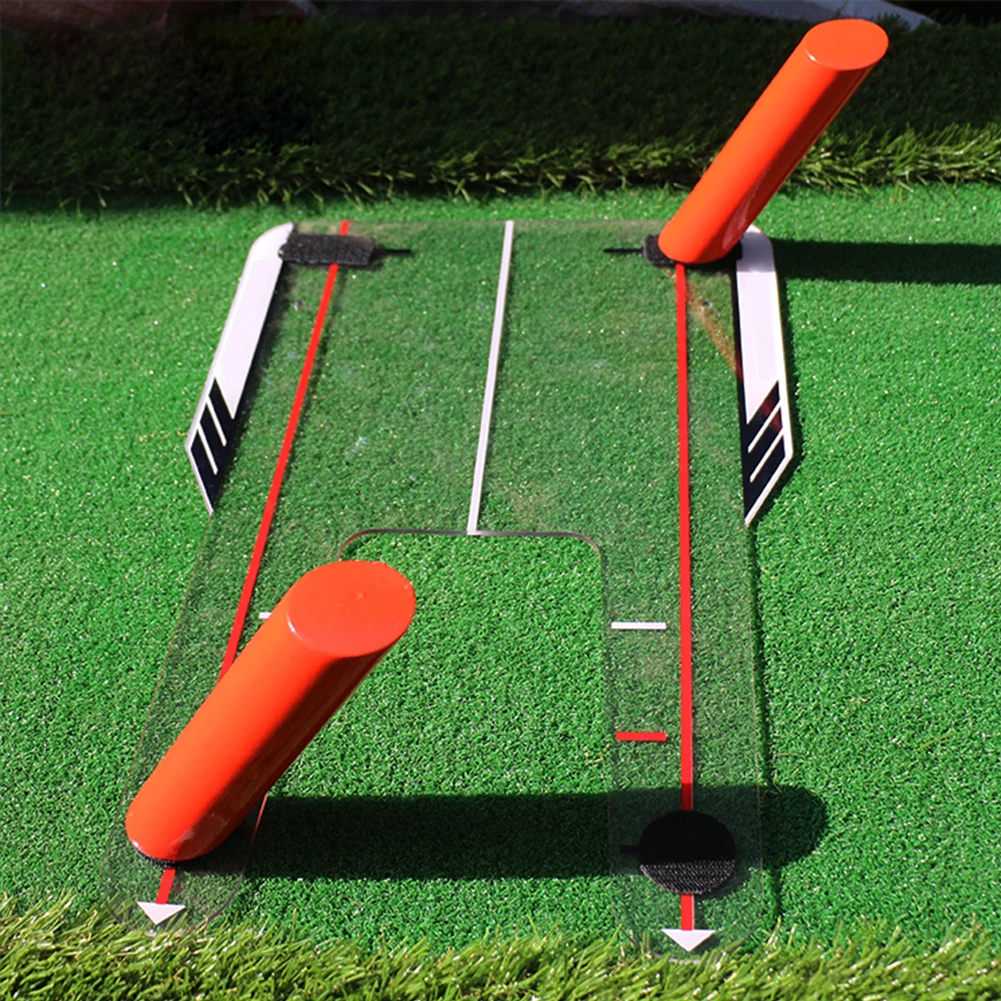 

4 Path Rods Home Office Beginner Alignment Indoor Flexible Angle Durable Guide Golf Swing Training Aid Transparent Base