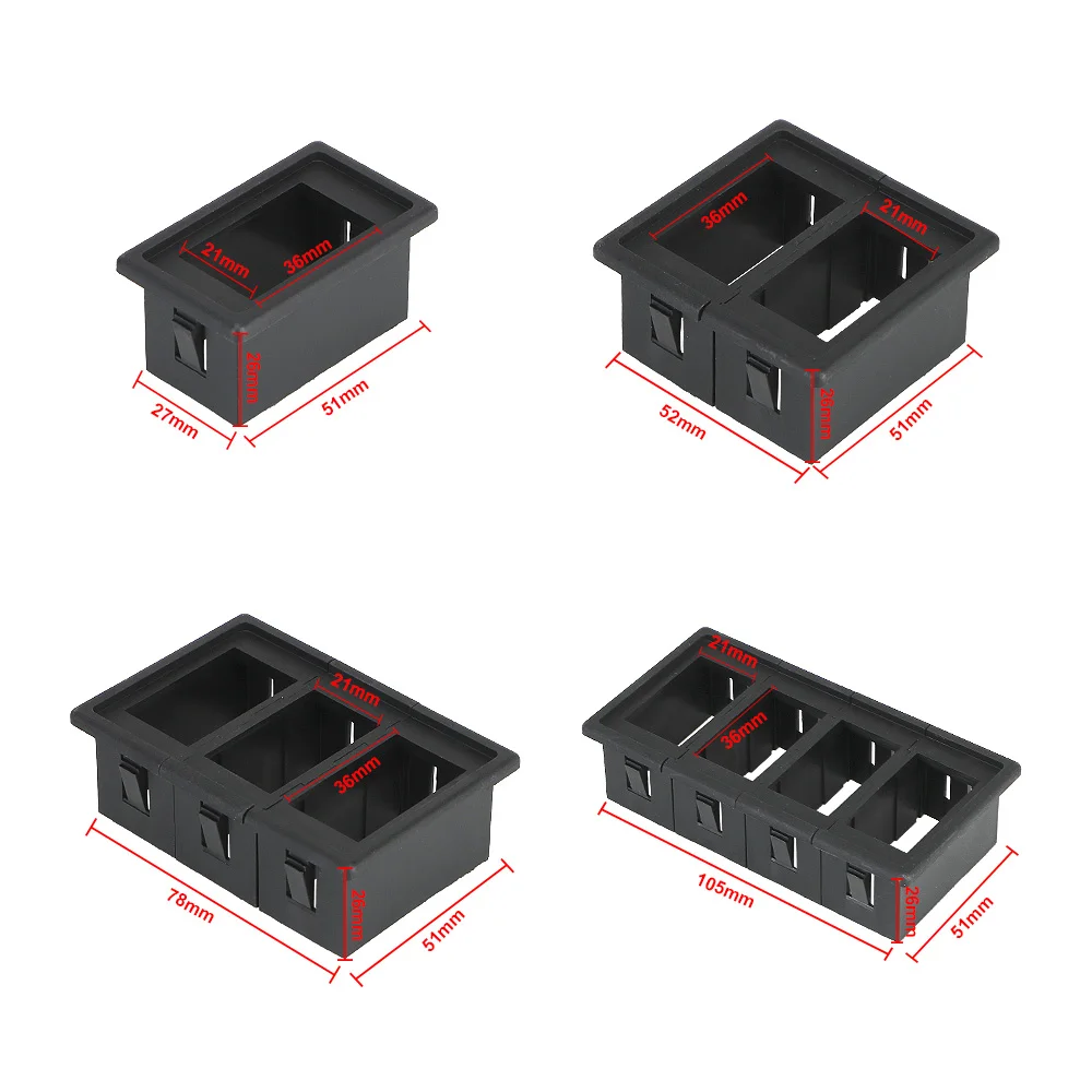 DIY монтажный кулисный переключатель панель Держатель Корпус в сборе 6 типов