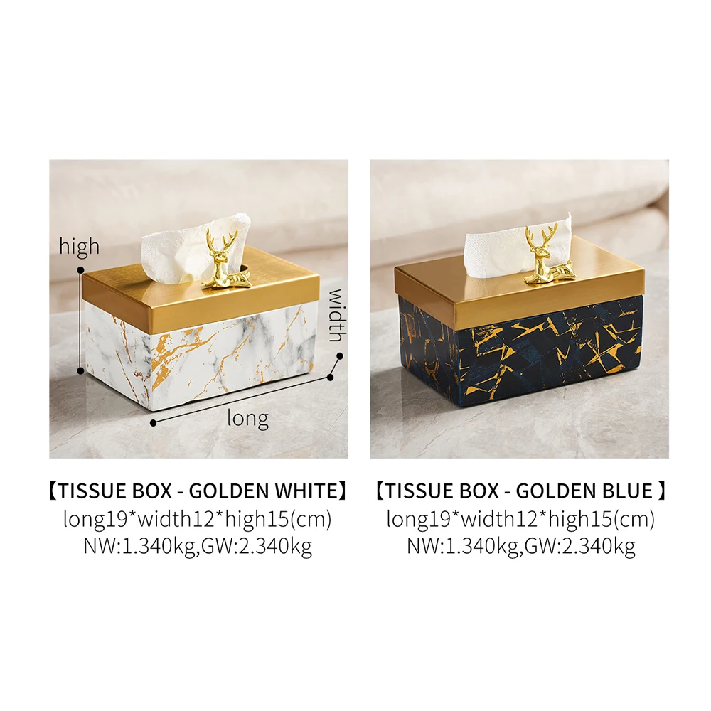 

Modern Resin Tissue Box Napkin Holder Household Living Room Dining Room Simple Multi Function Remote Control Storage Tissue Box