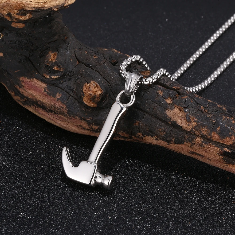 Цепочка из нержавеющей стали подвеска с молотком Мужская цепочка модные мужские
