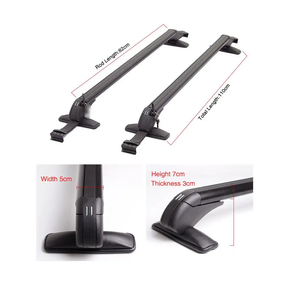 Универсальный автомобильный багажник на крышу CARSUN 2x алюминиевый поперечная