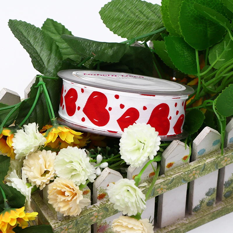 DIY атласная лента& organdy сердце лента отделка для шитья для свадебных поделок украшения Упаковочные материалы для подарков