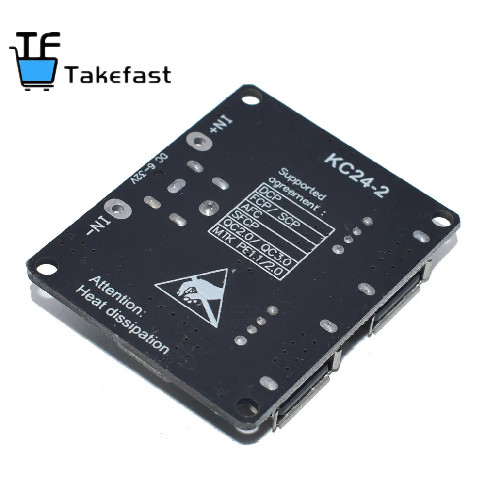 USB QC3.0 QC2.0 DC-DC понижающий преобразователь зарядный модуль 6-32 в 9 12 В 24 для быстрой