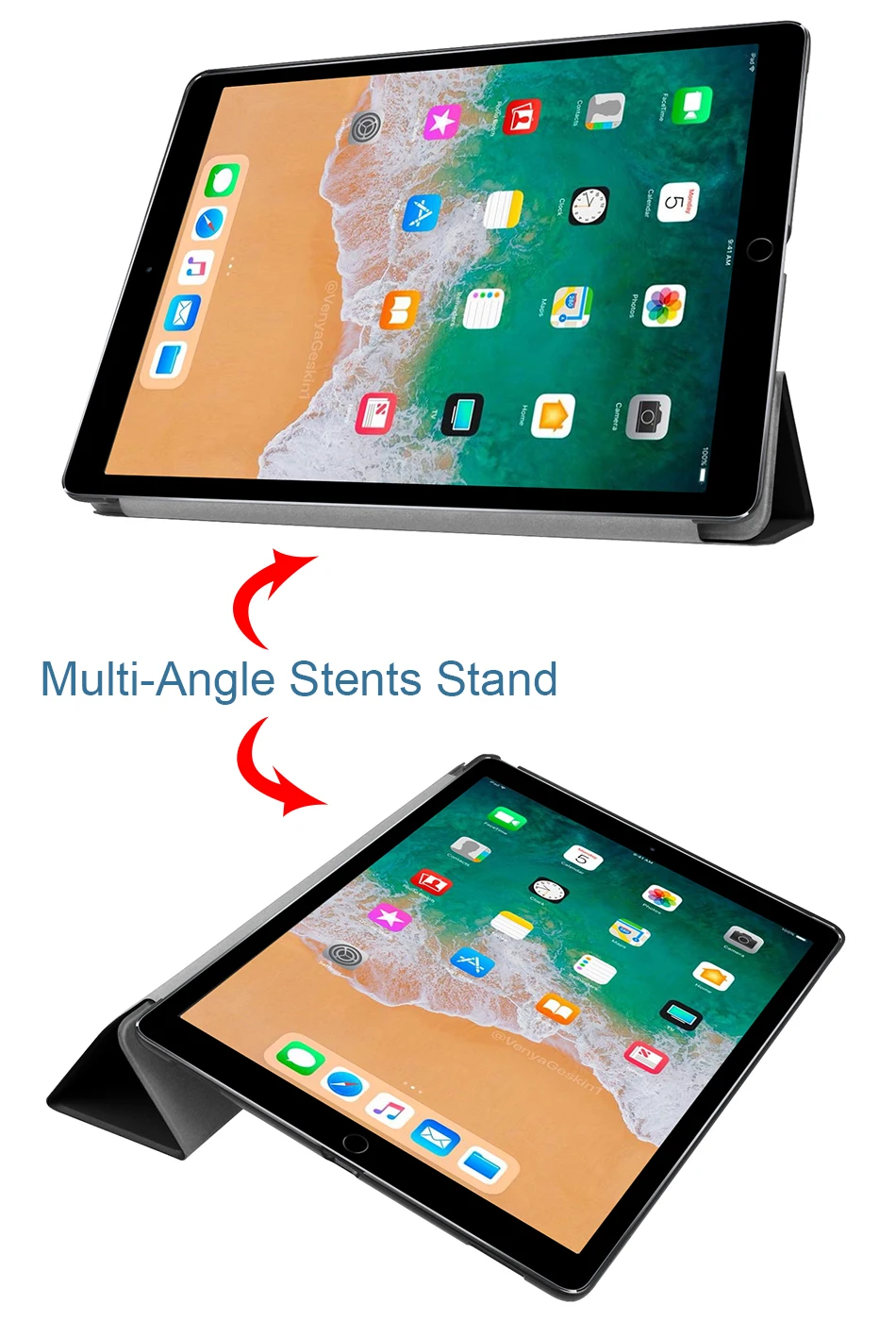 MTT Чехол для iPad Pro 12,9 дюйма геометрический тонкий из искусственной кожи Флип Стенд смарт-чехол Авто Режим сна/пробуждения чехол для планшета A1584
