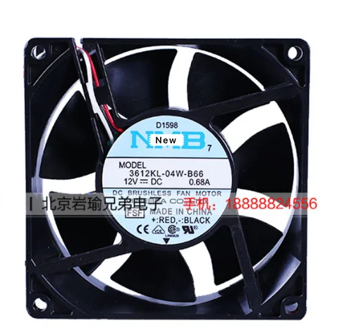 Для NMB-MAT 3612KL-04W-B66, FSF DC 12V 0.68A 3-контактный 92x92x32 мм вентилятор охлаждения сервера