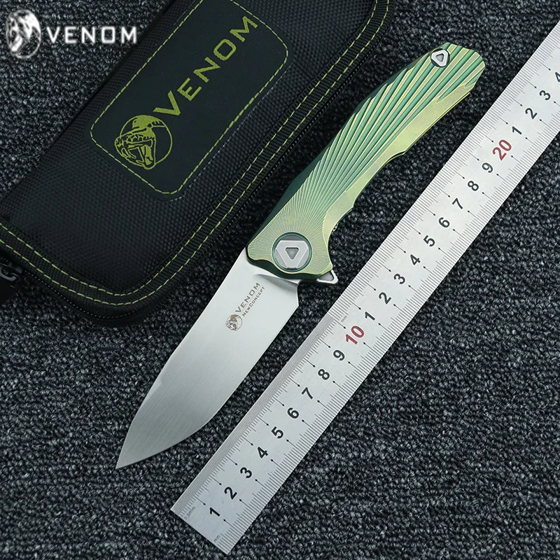 Складной нож VENOM Kevin John New Concept Flipper титановый Карманный резец для кемпинга и охоты