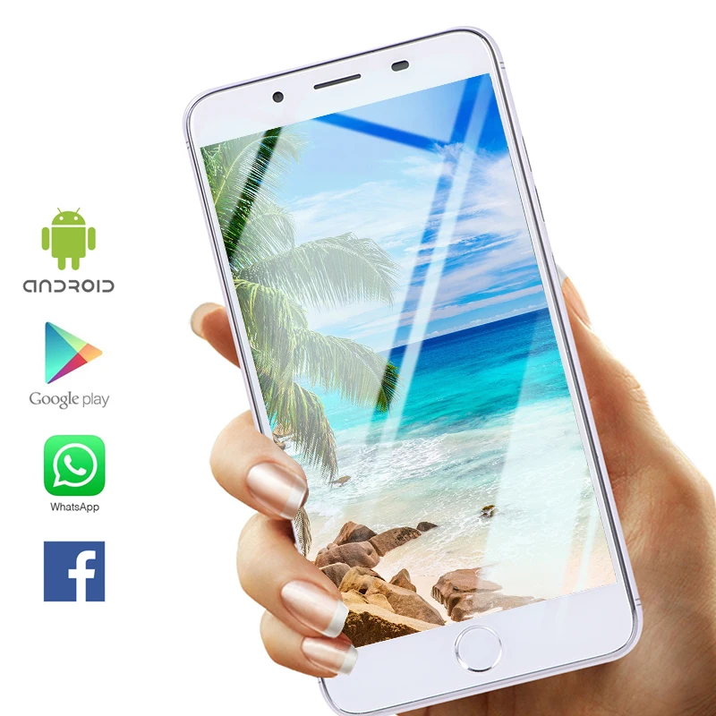 Глобальный язык разблокированный Android OS смартфон 7Plus 5 "дюймов Лицо ID умный